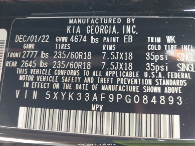 2023 KIA SPORTAGE 5XYK33AF9PG084893 Photo 8