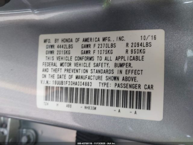 2017 ACURA TLX 19UUB1F30HA004883 Photo 8