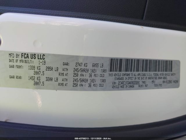 2019 CHRYSLER PACIFICA 2C4RC1FG4KR633201 Photo 8