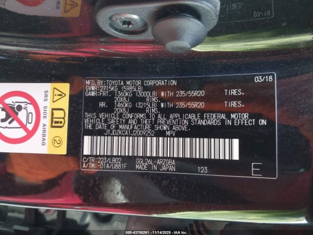 2018 LEXUS RX 350L JTJDZKCA1J2009252 Photo 8