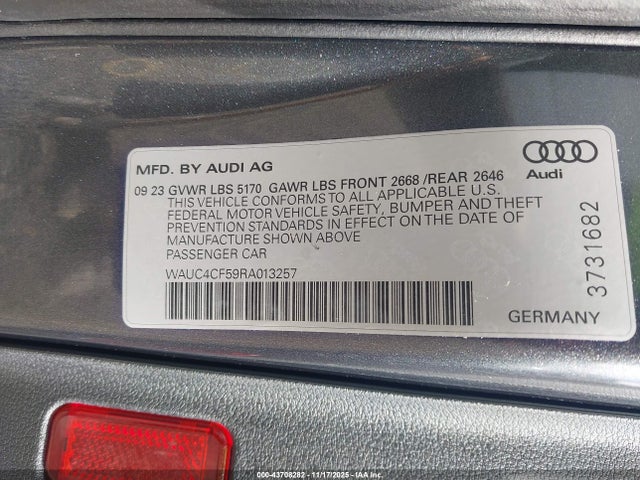 2024 AUDI S5 SPORTBACK WAUC4CF59RA013257 Photo 8