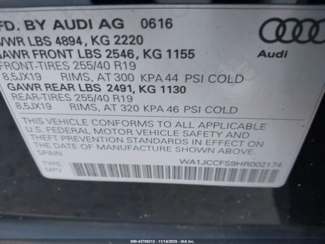 2017 AUDI Q3 WA1JCCFS9HR002174 Photo 8