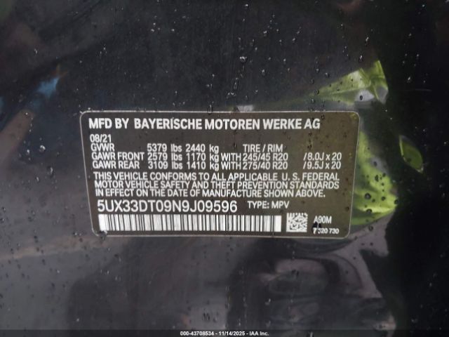 2022 BMW X4 5UX33DT09N9J09596 Photo 8