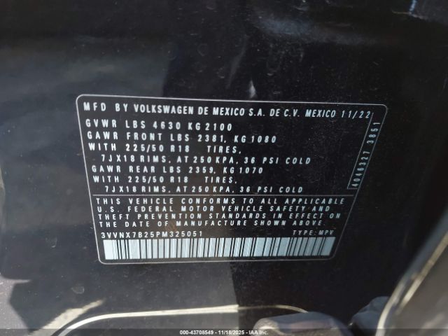 2023 VOLKSWAGEN TAOS 3VVNX7B25PM325051 Photo 8