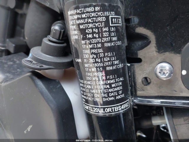 2024 TRIUMPH MOTORCYCLE TIGER SMTL20UL0RTBS4992 Photo 9
