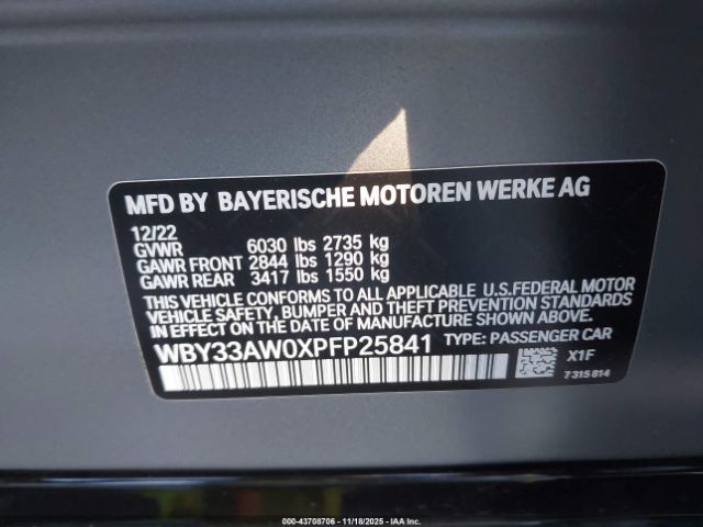 2023 BMW I4 WBY33AW0XPFP25841 Photo 8