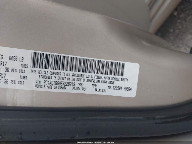 2014 CHRYSLER TOWN & COUNTRY 2C4RC1BG0ER228219 Photo 8