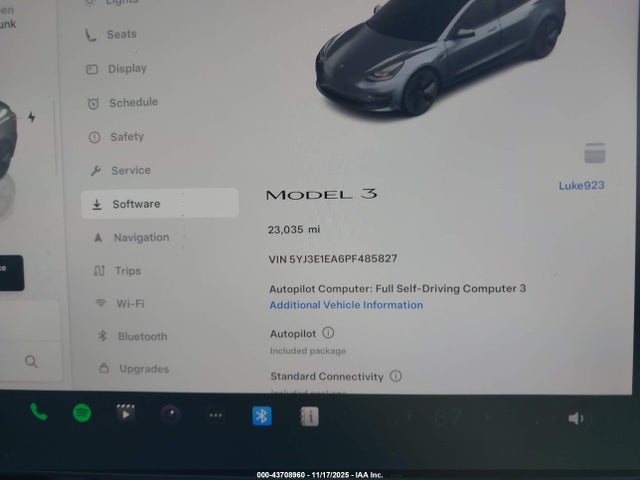 2023 TESLA MODEL 3 5YJ3E1EA6PF485827 Photo 6