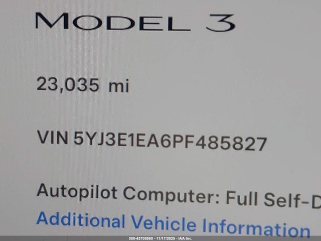 2023 TESLA MODEL 3 5YJ3E1EA6PF485827 Photo 8