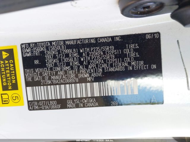 2010 LEXUS RX 350 2T2BK1BA2AC068978 Photo 8