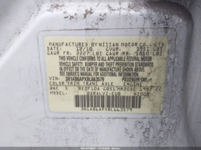 2011 NISSAN SENTRA 3N1AB6APXBL663579 Photo 8