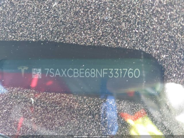 2022 TESLA MODEL X 7SAXCBE68NF331760 Photo 8