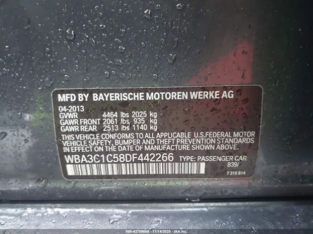 2013 BMW 328I WBA3C1C58DF442266 Photo 8