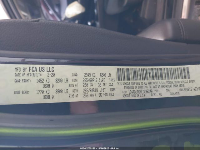 2020 DODGE DURANGO 1C4RDJAG0LC286240 Photo 8