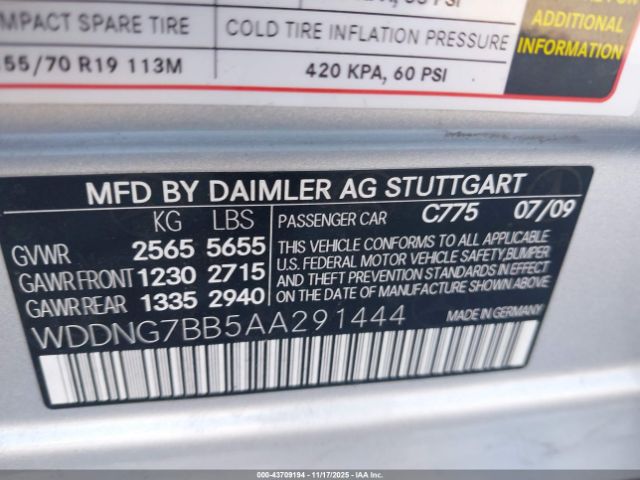 2010 MERCEDES-BENZ S 550 WDDNG7BB5AA291444 Photo 8