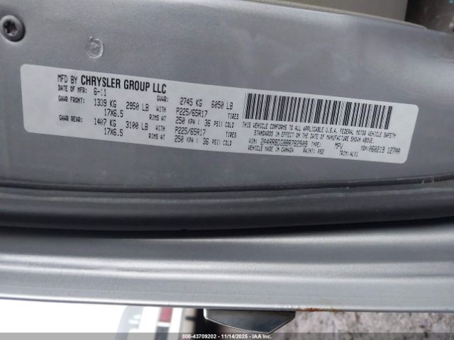 2011 CHRYSLER TOWN & COUNTRY 2A4RR8DG8BR782909 Photo 8