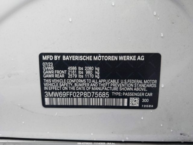 2023 BMW 330I 3MW69FF02P8D75685 Photo 8