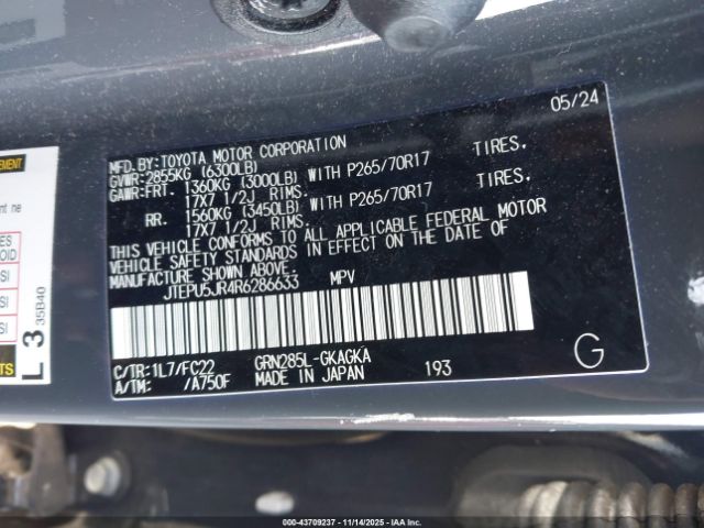 2024 TOYOTA 4RUNNER JTEPU5JR4R6286633 Photo 8