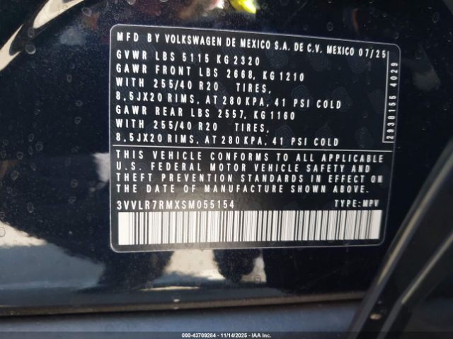 2025 VOLKSWAGEN TIGUAN 3VVLR7RMXSM055154 Photo 8