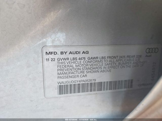 2023 AUDI A3 WAUGUDGY4PA053579 Photo 8