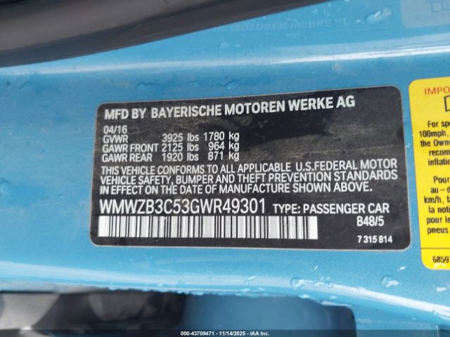 2016 MINI COUNTRYMAN WMWZB3C53GWR49301 Photo 8