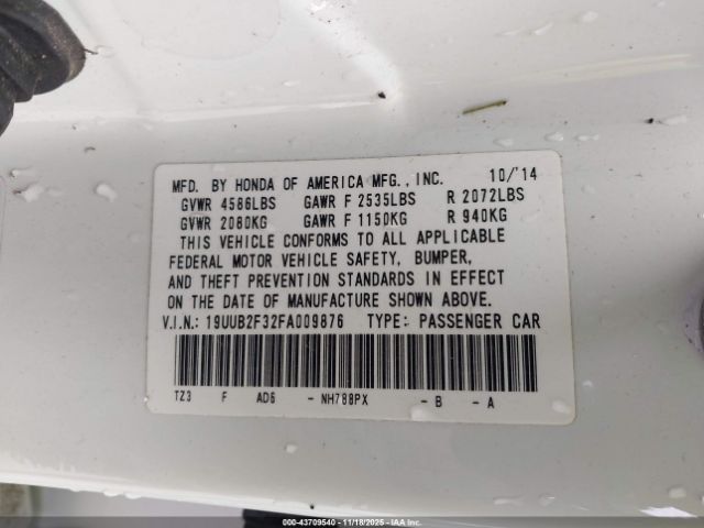 2015 ACURA TLX 19UUB2F32FA009876 Photo 8