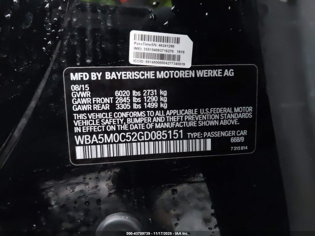 WBA5M0C52GD085151 BMW 550