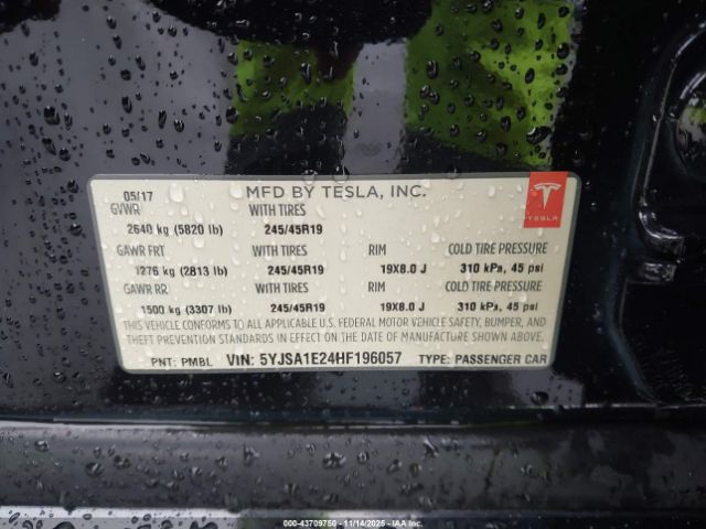 2017 TESLA MODEL S 5YJSA1E24HF196057 Photo 8