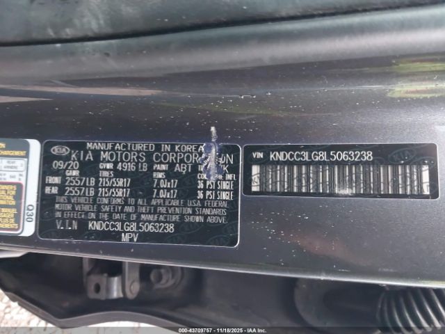 2020 KIA NIRO EV KNDCC3LG8L5063238 Photo 8