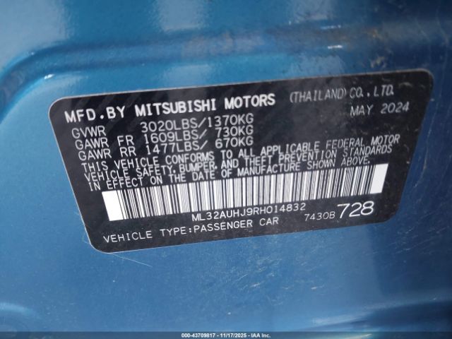 2024 MITSUBISHI MIRAGE ML32AUHJ9RH014832 Photo 8