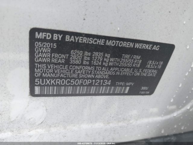 2015 BMW X5 5UXKR0C50F0P12134 Photo 8
