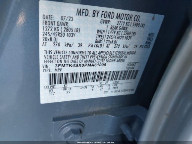 2023 FORD MUSTANG MACH-E 3FMTK4SX0PMA61098 Photo 8