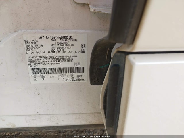 2015 FORD EDGE 2FMTK4AP7FBC11600 Photo 8