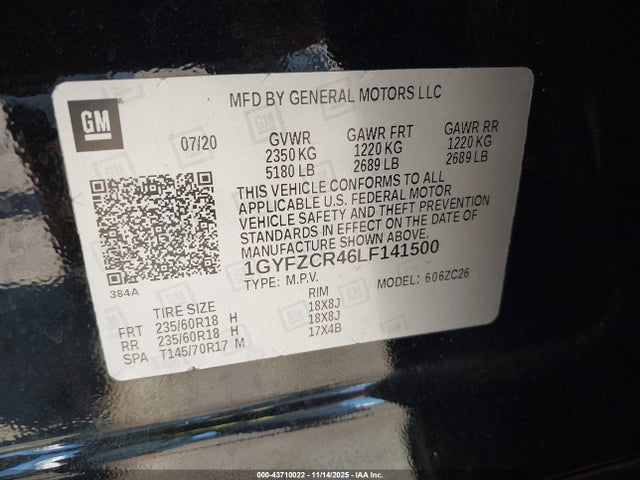 2020 CADILLAC XT4 1GYFZCR46LF141500 Photo 8