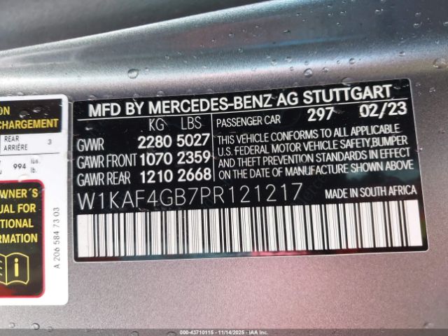 2023 MERCEDES-BENZ C 300 W1KAF4GB7PR121217 Photo 8