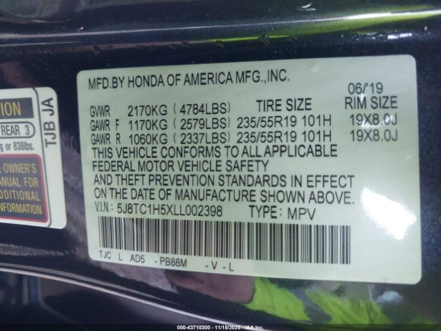 2020 ACURA RDX 5J8TC1H5XLL002398 Photo 8