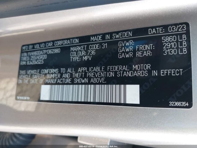 2023 VOLVO XC60 RECHARGE PLUG-IN HYBRID YV4H60DA7P1362980 Photo 8