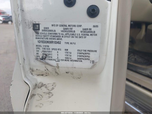 2006 CADILLAC ESCALADE 1GYEC63N36R103452 Photo 8