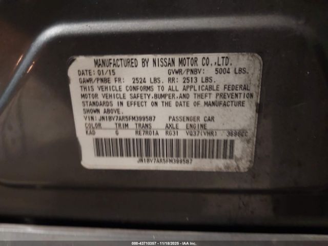 2015 INFINITI Q50 JN1BV7AR5FM399587 Photo 8