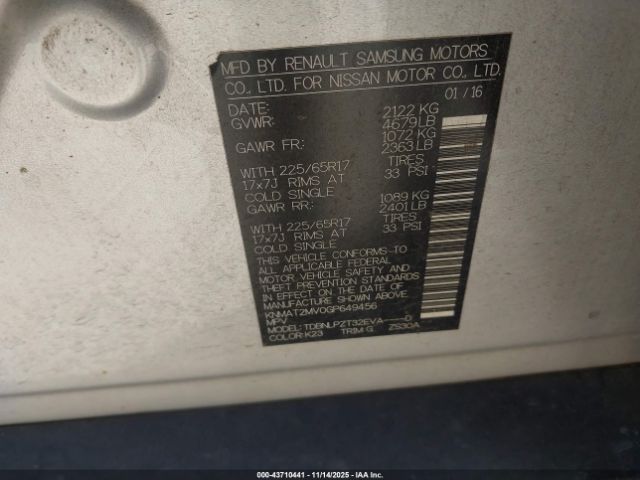 2016 NISSAN ROGUE KNMAT2MV0GP649456 Photo 8