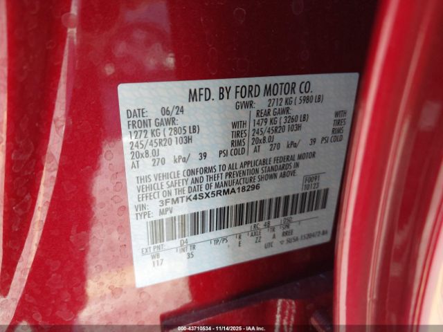 2024 FORD MUSTANG MACH-E 3FMTK4SX5RMA18296 Photo 8