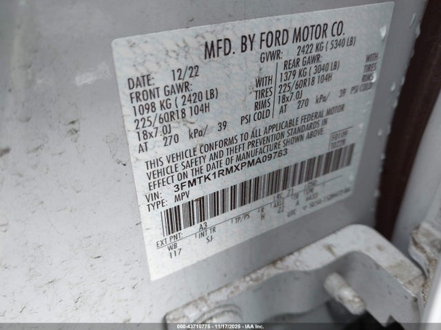 Ford Mustang Mach-e Select 2023 3FMTK1RMXPMA09763 Image 9