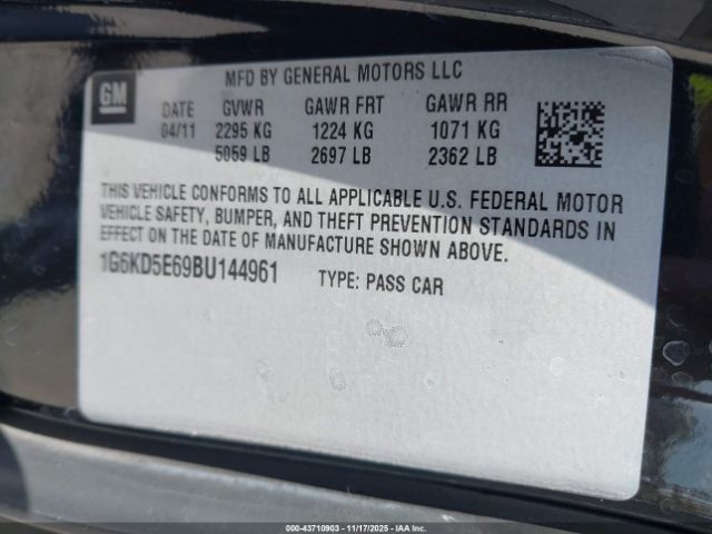 2011 CADILLAC DTS 1G6KD5E69BU144961 Photo 8