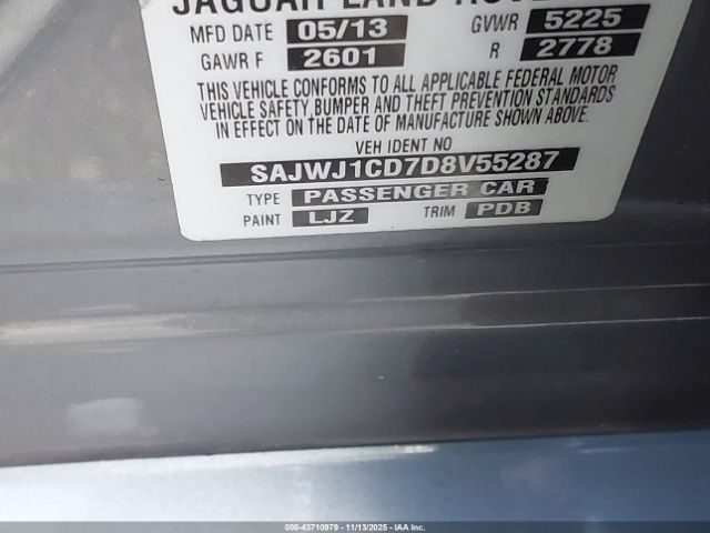 2013 JAGUAR XJ SAJWJ1CD7D8V55287 Photo 8