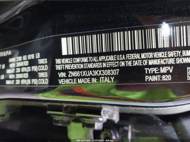 2019 MASERATI LEVANTE ZN661XUA3KX308307 Photo 8