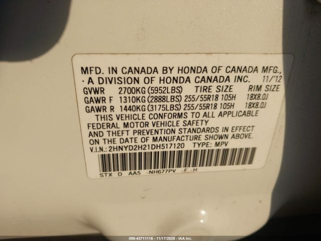 2013 ACURA MDX 2HNYD2H21DH517120 Photo 8