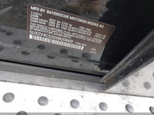 2013 BMW X5 5UXZV4C52D0B20669 Photo 8