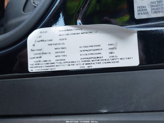 2019 CADILLAC XT4 1GYFZFR40KF182317 Photo 8