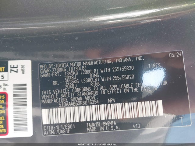 5TDAAAB6XRS016354 Lexus Tx 350 Premium