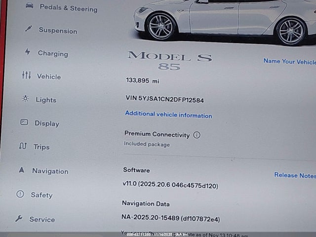 2013 TESLA MODEL S 5YJSA1CN2DFP12584 Photo 6